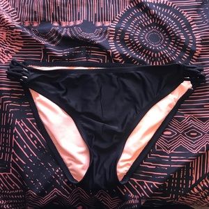 Black with Orange lining bikini bottoms
